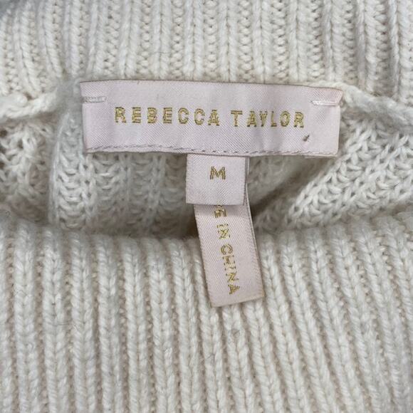Rebecca Taylor Turtleneck Rib Knit Side Tie Sweater - Picture 7 of 10